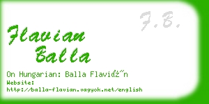 flavian balla business card